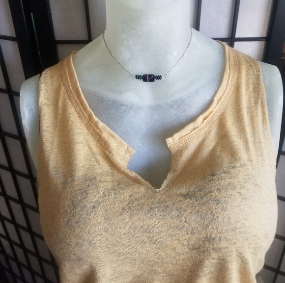 Yellow burn out tank top nwot - Picture 2 of 8